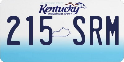 KY license plate 215SRM