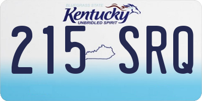KY license plate 215SRQ