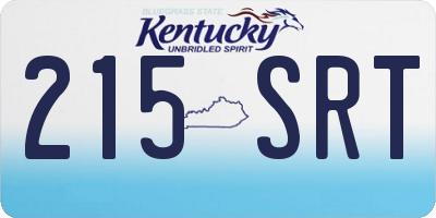 KY license plate 215SRT