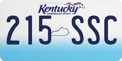 KY license plate 215SSC