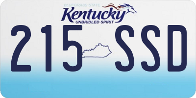 KY license plate 215SSD