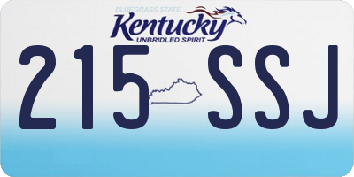 KY license plate 215SSJ