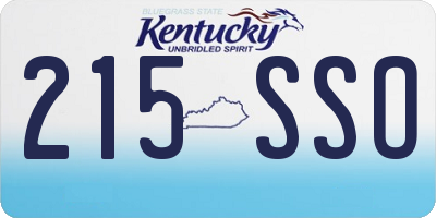 KY license plate 215SSO