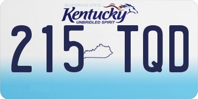 KY license plate 215TQD