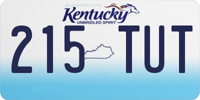 KY license plate 215TUT