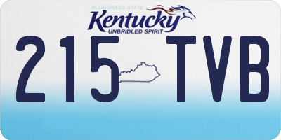 KY license plate 215TVB