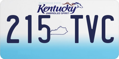 KY license plate 215TVC