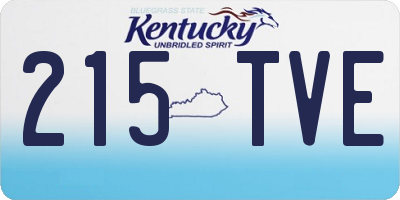 KY license plate 215TVE
