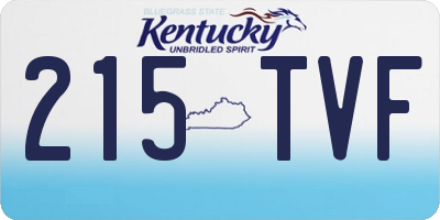 KY license plate 215TVF
