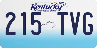 KY license plate 215TVG