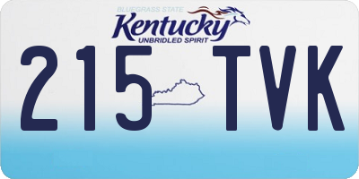 KY license plate 215TVK