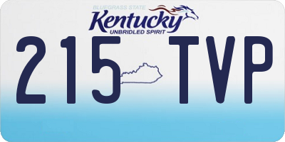 KY license plate 215TVP