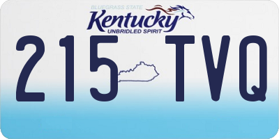 KY license plate 215TVQ