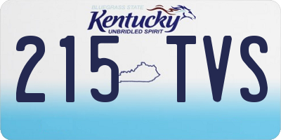 KY license plate 215TVS