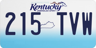KY license plate 215TVW