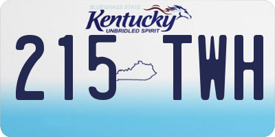 KY license plate 215TWH
