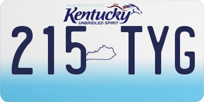 KY license plate 215TYG