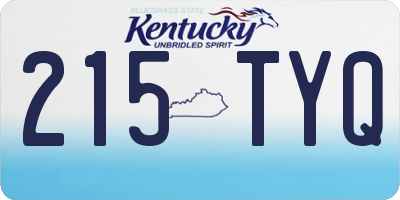 KY license plate 215TYQ