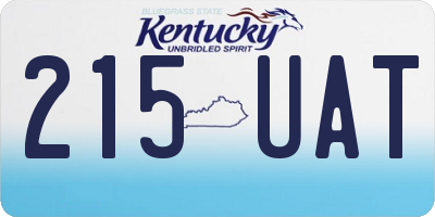 KY license plate 215UAT