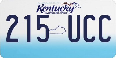 KY license plate 215UCC