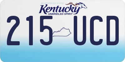 KY license plate 215UCD