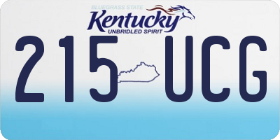 KY license plate 215UCG