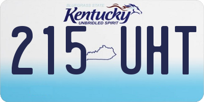 KY license plate 215UHT