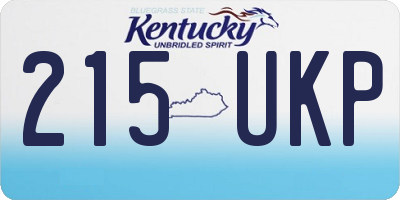 KY license plate 215UKP