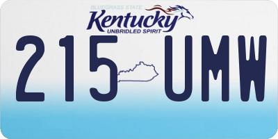 KY license plate 215UMW