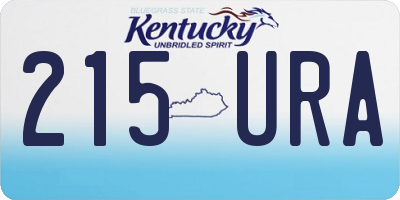 KY license plate 215URA