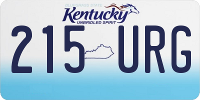 KY license plate 215URG