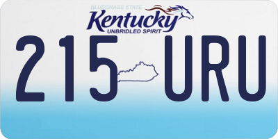 KY license plate 215URU