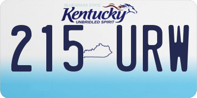 KY license plate 215URW