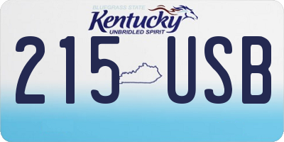 KY license plate 215USB
