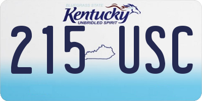 KY license plate 215USC