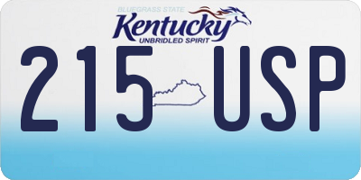 KY license plate 215USP