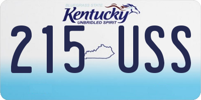 KY license plate 215USS