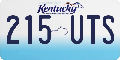 KY license plate 215UTS