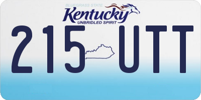 KY license plate 215UTT