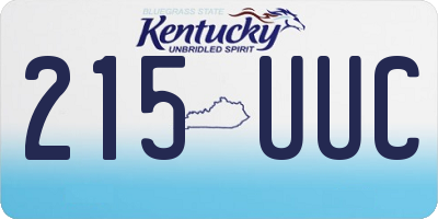 KY license plate 215UUC