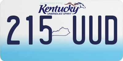 KY license plate 215UUD