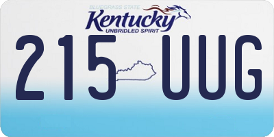 KY license plate 215UUG