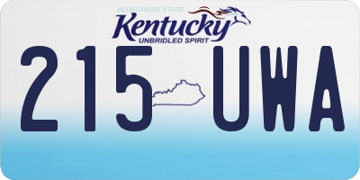 KY license plate 215UWA