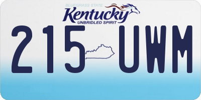 KY license plate 215UWM