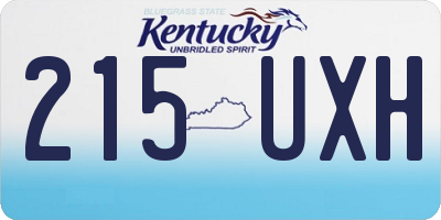 KY license plate 215UXH