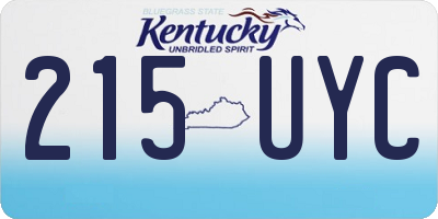 KY license plate 215UYC