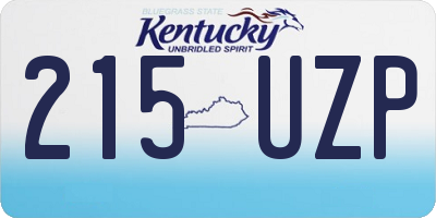 KY license plate 215UZP