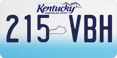 KY license plate 215VBH