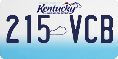KY license plate 215VCB