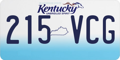 KY license plate 215VCG